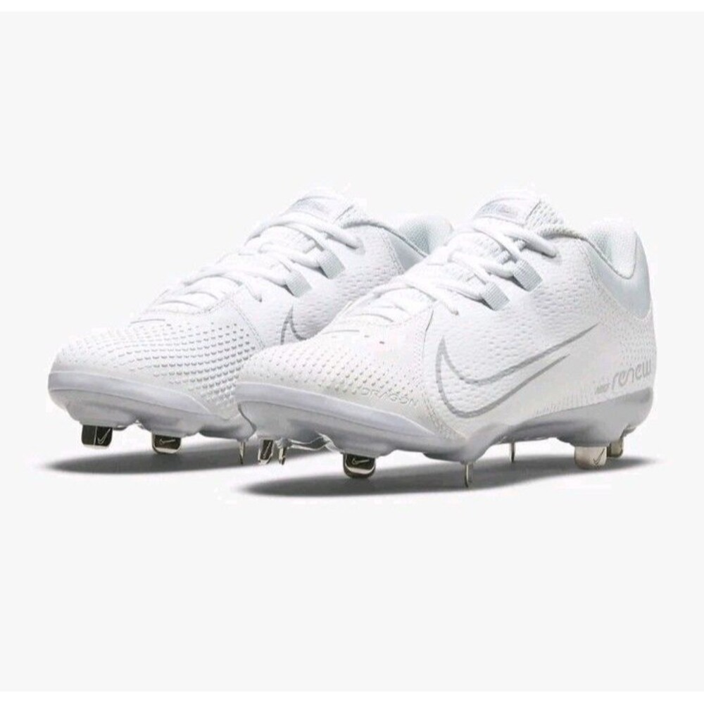 New Nike HyperDiamond 4 PRO CZ5920 100 White/Wolf Grey Pure Platinum Womens Sz 9